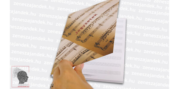 Kottás jegyzetfüzet zenészeknek A5 – Hagyományos kotta